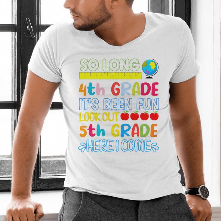 So Long 4th Grade Here I Come Graduation 5th Grade Kids Tee Premium Men's V-Neck T-Shirt