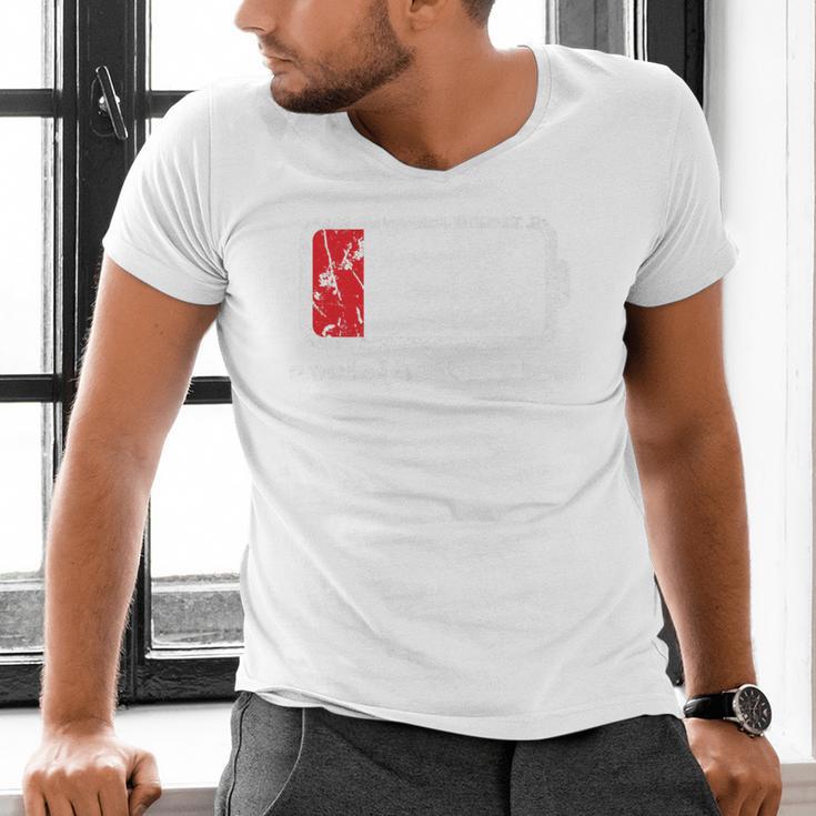 Social Battery Low Introvert Premium Men's V-Neck T-Shirt
