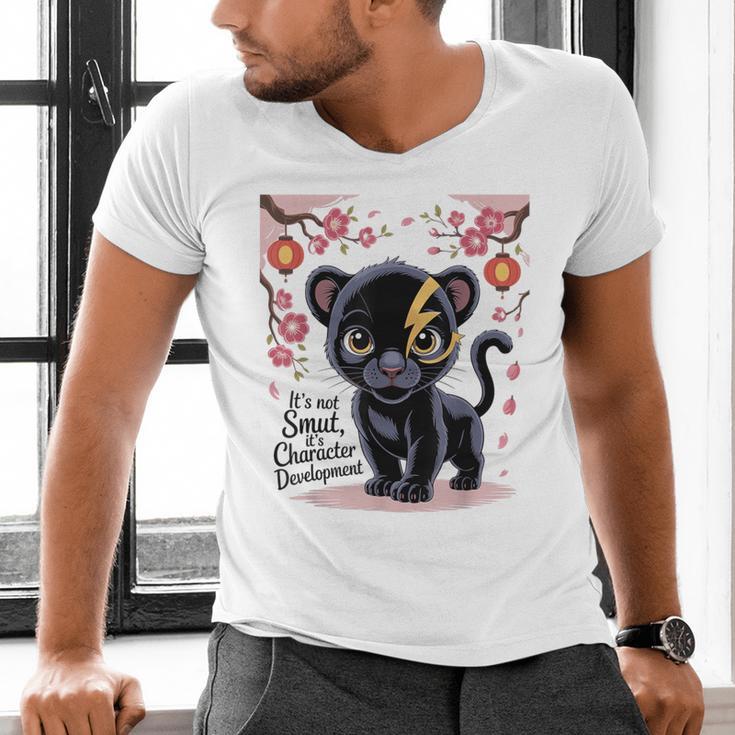 Spicy Romance Character Development Book Reader Design Men's V-Neck T-Shirt