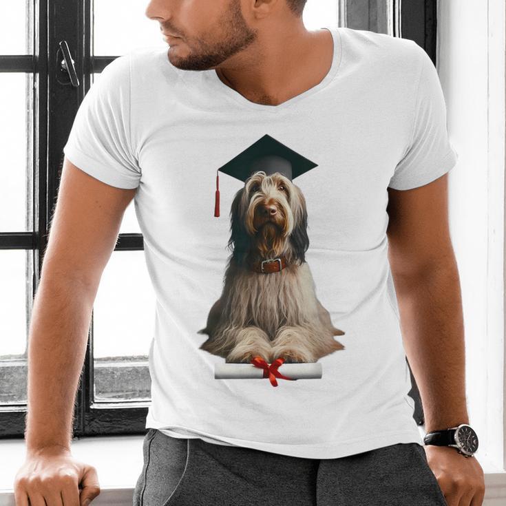 Spinone Italiano Dog Graduation Cap School Graduate Owner Men Women Kids Men's V-Neck T-Shirt