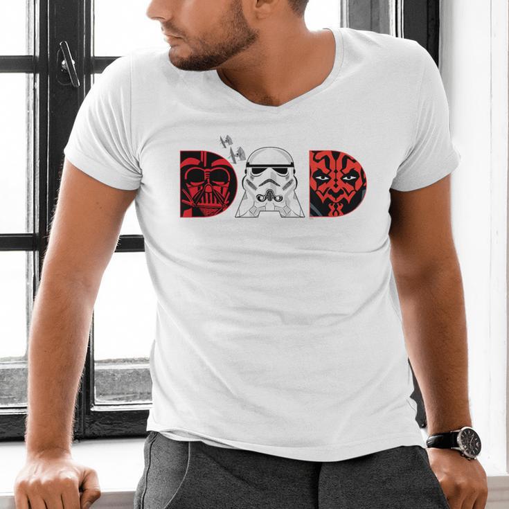 Star Wars Darth Vader Darth Maul Dad Father's Day Birthday Men's V-Neck T-Shirt