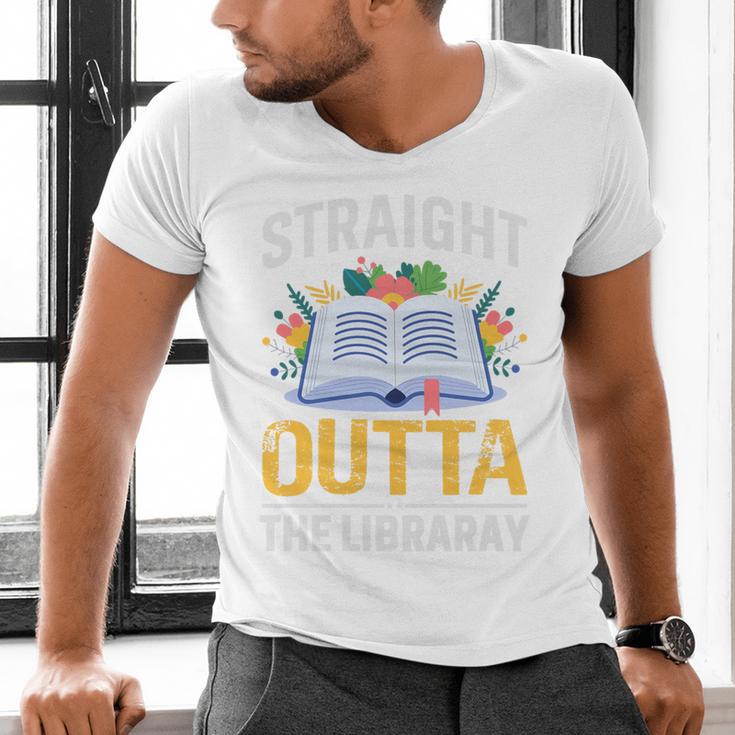Straight Outta The Library Book Lover Men Women Premium Tri-Blend Men's V-Neck T-Shirt Straight Outta The Library Book Lover Men Women Premium Tri-Blend Men's V-Neck T-Shirt