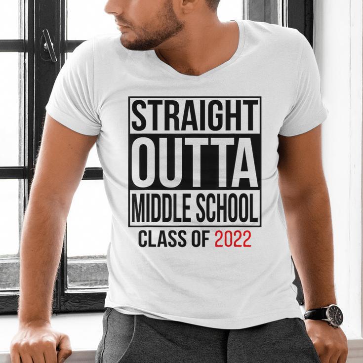 Straight Outta Middle School Graduation Shirt Class Of 2022 Men's V-Neck T-Shirt