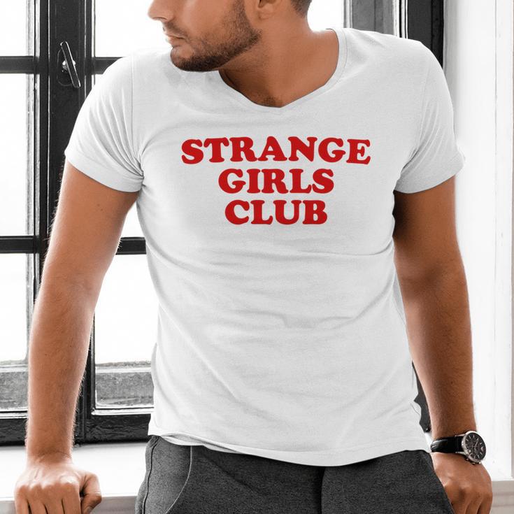 Strange Girls Club Weird Antisocial Introvert Humor Men's V-Neck T-Shirt