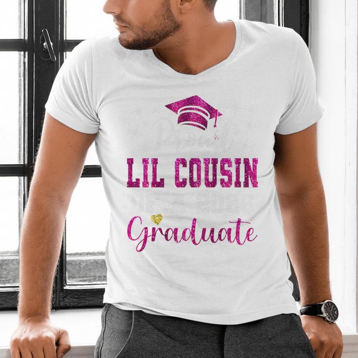 Super Proud Little Cousin Of 2025 Graduate Graduation Family Premium Tri-Blend Men's V-Neck T-Shirt