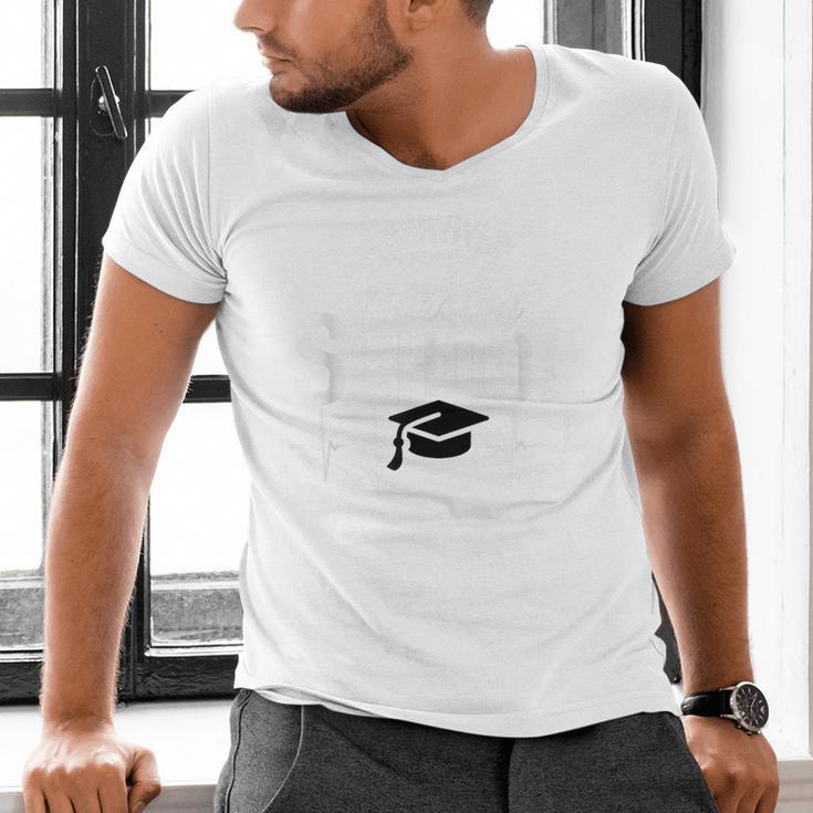 I Survived Nursing School Graduation RN NurseShirt Men's V-Neck T-Shirt