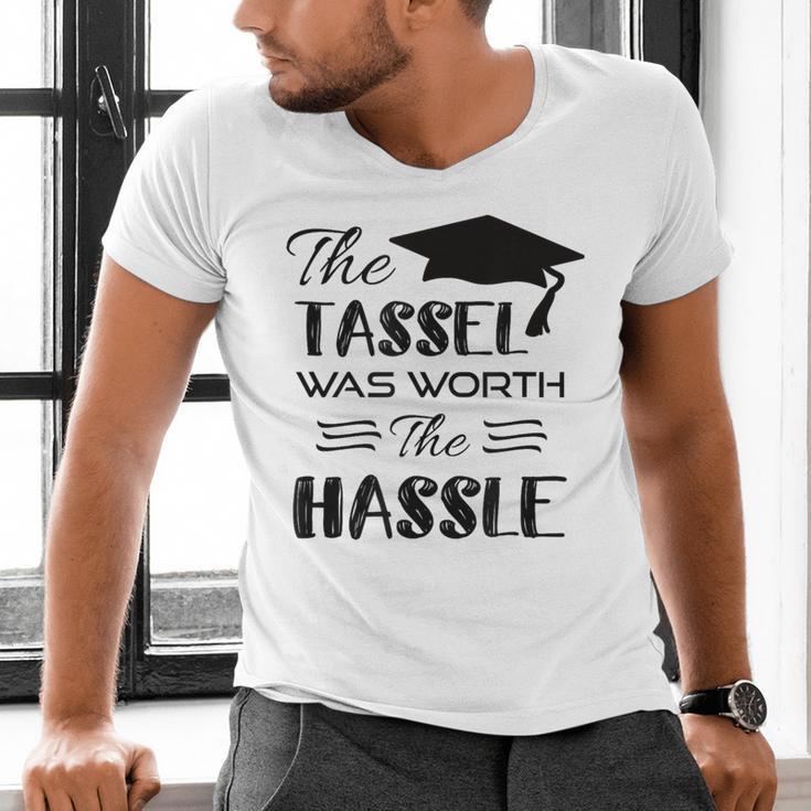 The Tassel Was Worth The Hassle Shirt Graduation TShirt Men's V-Neck T-Shirt