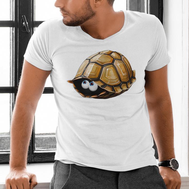 Timid Turtle Cute Introvert Misanthropic Antisocial Men's V-Neck T-Shirt Timid Turtle Cute Introvert Misanthropic Antisocial Men's V-Neck T-Shirt