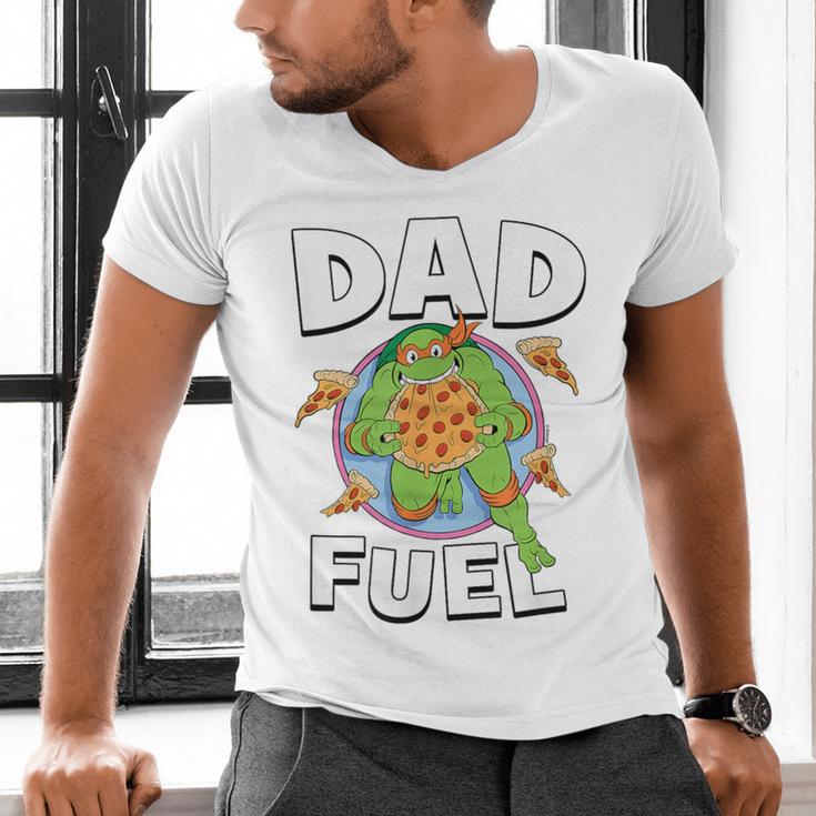 TMNT Michelangelo Dad Fuel Men's V-Neck T-Shirt