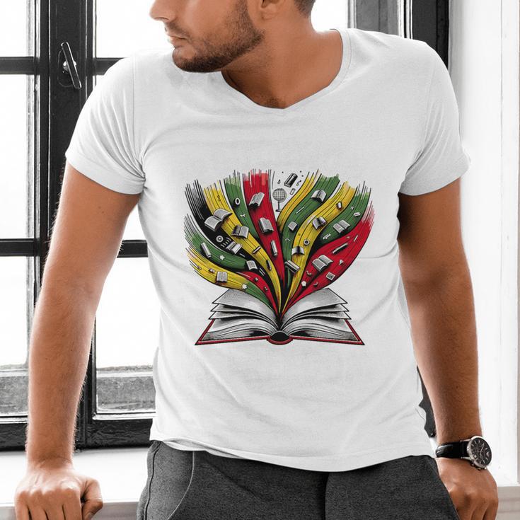 History Education Is Freedom Books Black History Premium Tri-Blend Men's V-Neck T-Shirt History Education Is Freedom Books Black History Premium Tri-Blend Men's V-Neck T-Shirt