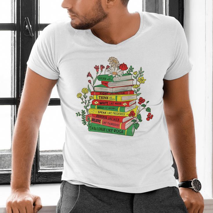 History Month Black History Shirts Book Lover Teacher Men's V-Neck T-Shirt History Month Black History Shirts Book Lover Teacher Men's V-Neck T-Shirt