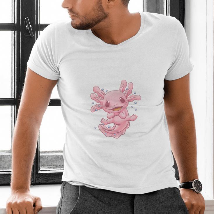 I Tried People I Prefer Axolotl Salamander Introvert Men's V-Neck T-Shirt I Tried People I Prefer Axolotl Salamander Introvert Men's V-Neck T-Shirt