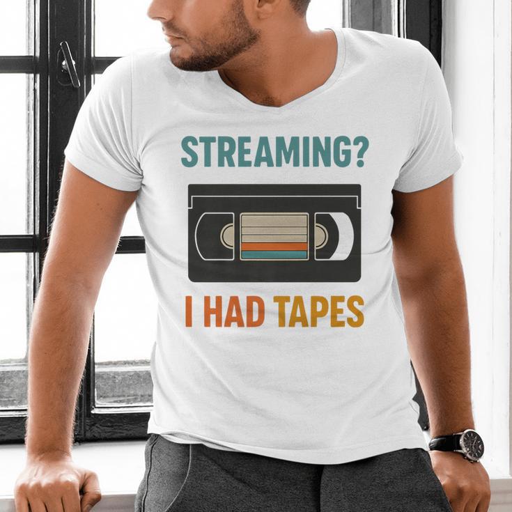 VHS Cassette Tape Retro 80s 90s Nostalgia Premium Men's V-Neck T-Shirt