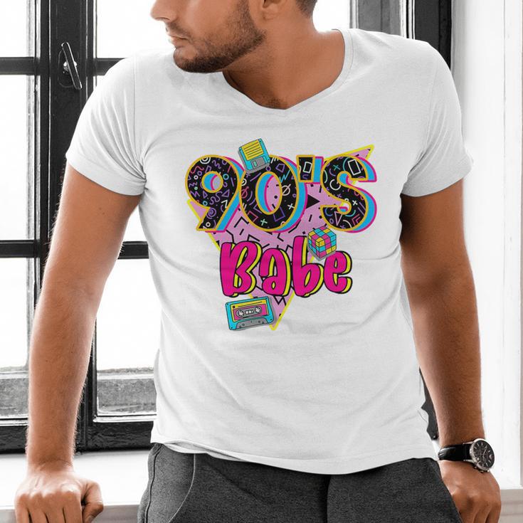Vintage 90's Babe Party Back To 90s Cassette Nostalgia Premium Tri-Blend Men's V-Neck T-Shirt