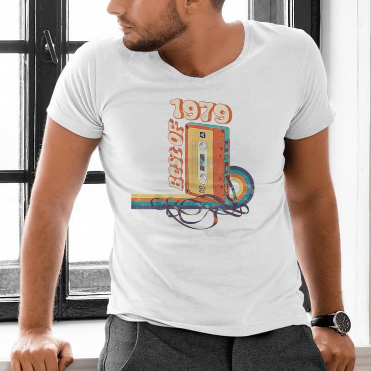 Vintage Best Of 1979 41st Birthday Graduation Cassette Tape Men's V-Neck T-Shirt