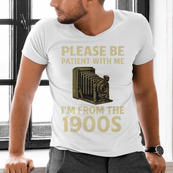 Vintage Please Be Patient With Me I'm From The 1900s Camera Premium Men's V-Neck T-Shirt