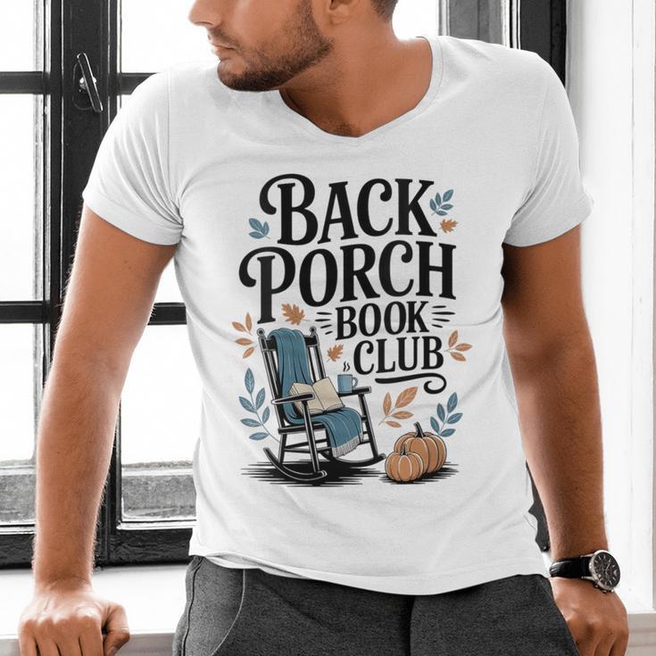Vintage Reader Author Country Aesthetic Back Porch Book Club Men's V-Neck T-Shirt Vintage Reader Author Country Aesthetic Back Porch Book Club Men's V-Neck T-Shirt