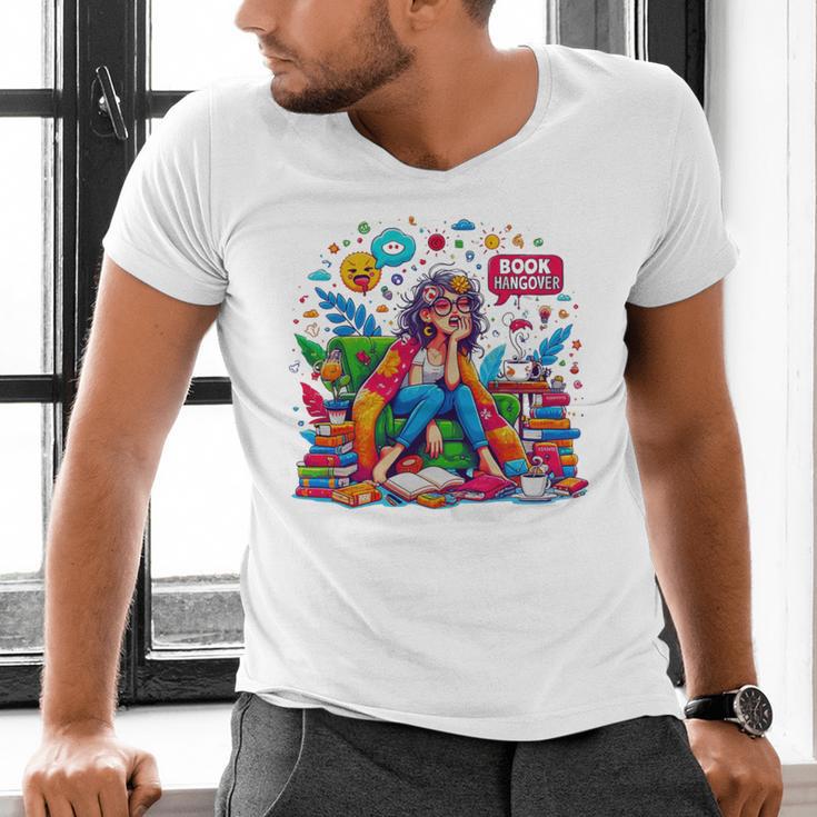 Woman Book Lover Book Hangover Woman Premium Tri-Blend Men's V-Neck T-Shirt