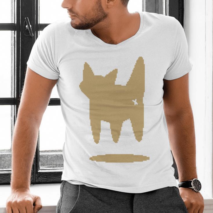 Yk2 Cat With Tomboy Tail 90s Nostalgia Downtown Indie Men's V-Neck T-Shirt