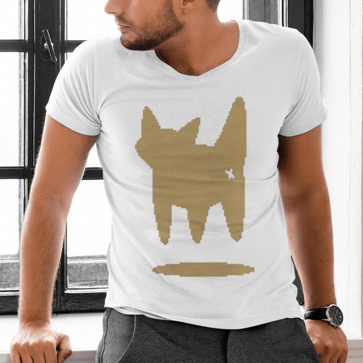Yk2 Cat With Tomboy Tail 90s Nostalgia Downtown Indie Premium Tri-Blend Men's V-Neck T-Shirt