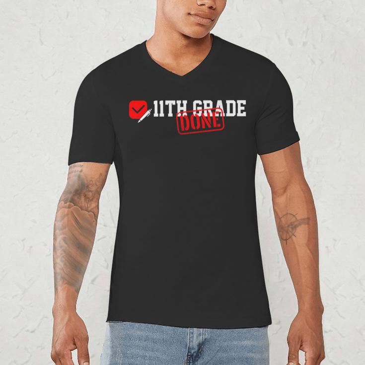 11th Grade Done Last Day Of Schoo 11th Grade Graduation Men's V-Neck T-Shirt