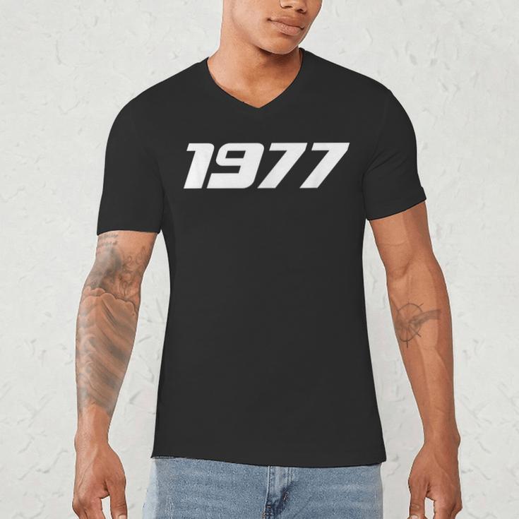 1977 Printed For 70's Birthdays Events Graduations T-Shirt Men's V-Neck T-Shirt