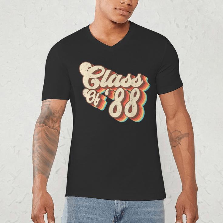 1988 Class Reunion Retro Class Of 88 High School Graduation Men's V-Neck T-Shirt