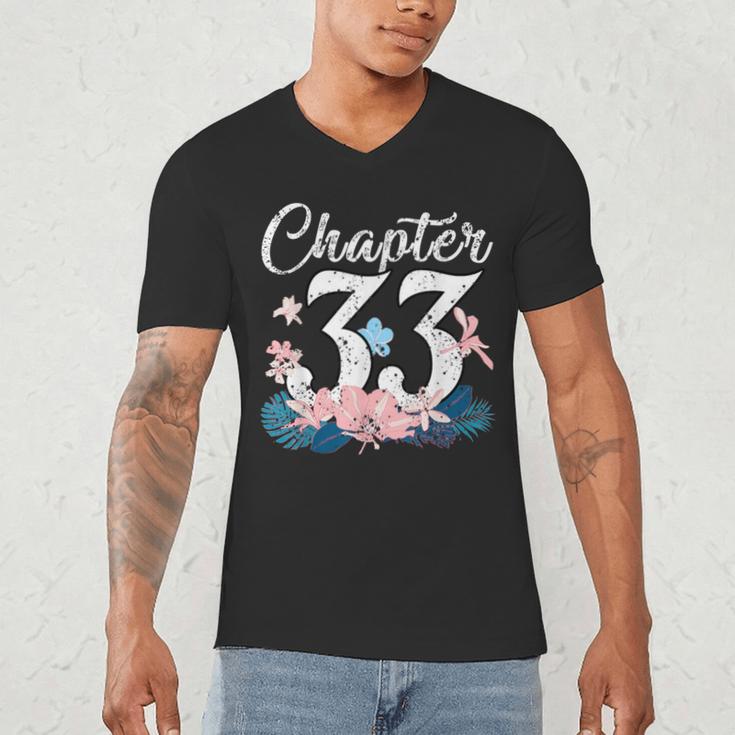 1988 Happy Birthday Chapter 33 Year Old Women Book Lover Men's V-Neck T-Shirt 1988 Happy Birthday Chapter 33 Year Old Women Book Lover Men's V-Neck T-Shirt