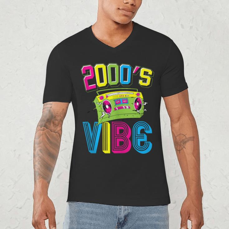 2000's Vibe Hip Hop Costume Early 2000s Party Nostalgia Men's V-Neck T-Shirt