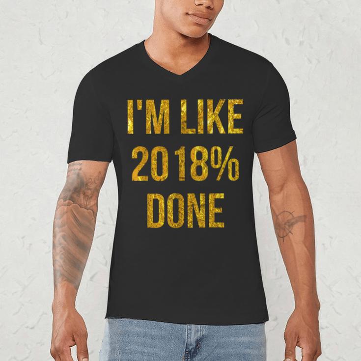 2018 Done High School Senior Graduation New Years Eve Shirt Men's V-Neck T-Shirt