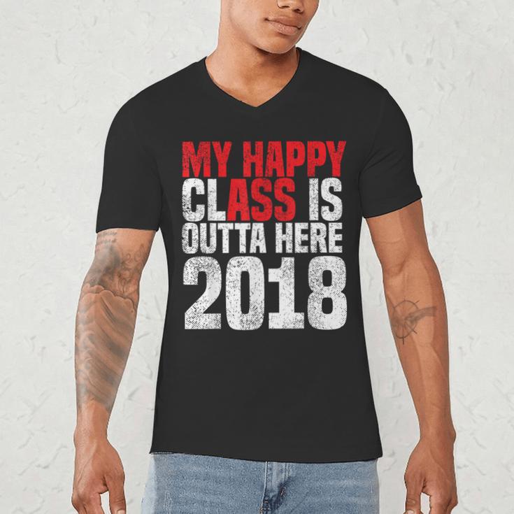 2018 Senior Graduation My Happy Class Shirt Men's V-Neck T-Shirt