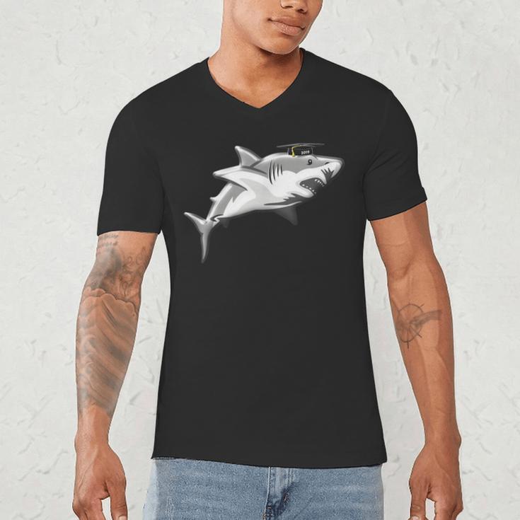 2019 Graduation SharkShirt High School College Grad Men's V-Neck T-Shirt