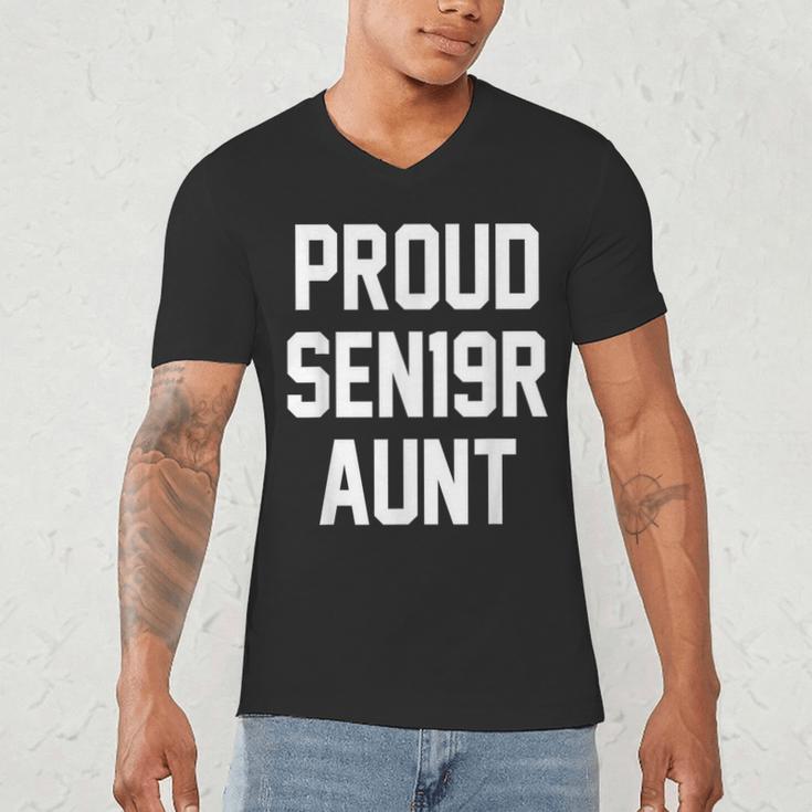 2019 Senior Aunt SEN19R Class Graduation PartyShirt Men's V-Neck T-Shirt