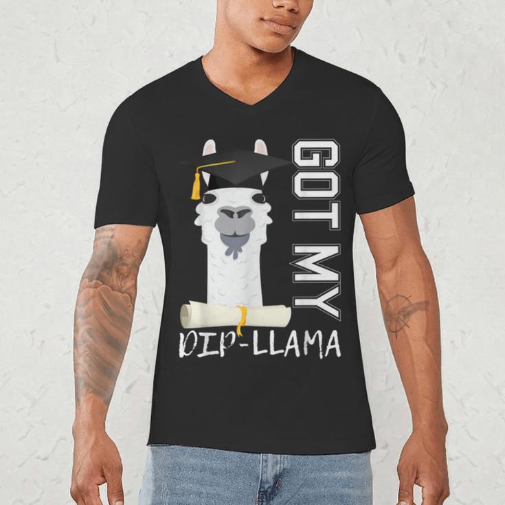 2022 Graduate Graduation For Him Her Got My Dip-Llama Men's V-Neck T-Shirt