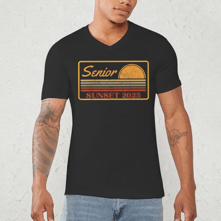 2025 Graduation Highschool Senior Sunset Men's V-Neck T-Shirt