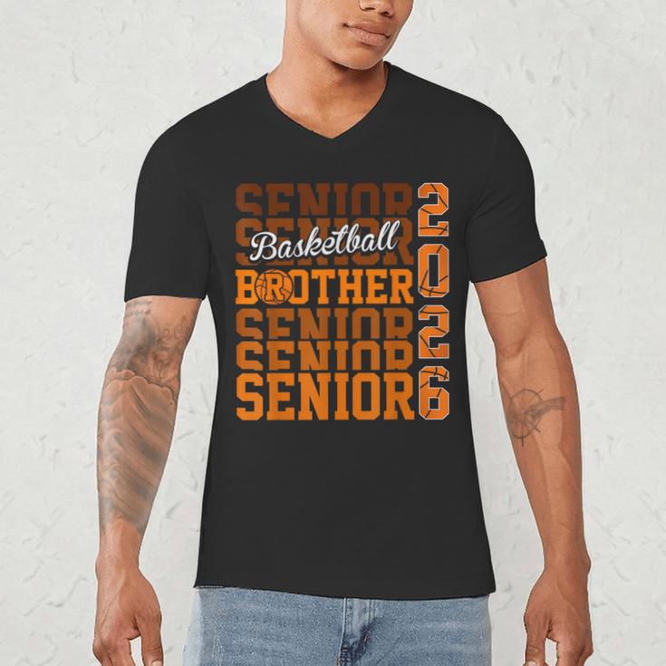2026 Basketball Senior Brother Graduation Matching Family Men's V-Neck T-Shirt
