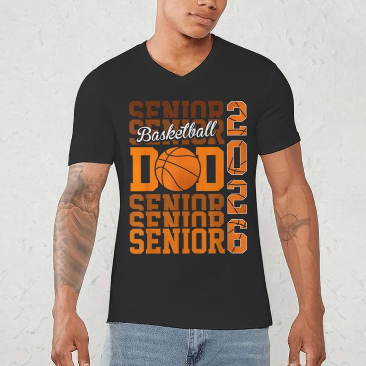 2026 Basketball Senior Dad Graduation Matching Family Men's V-Neck T-Shirt