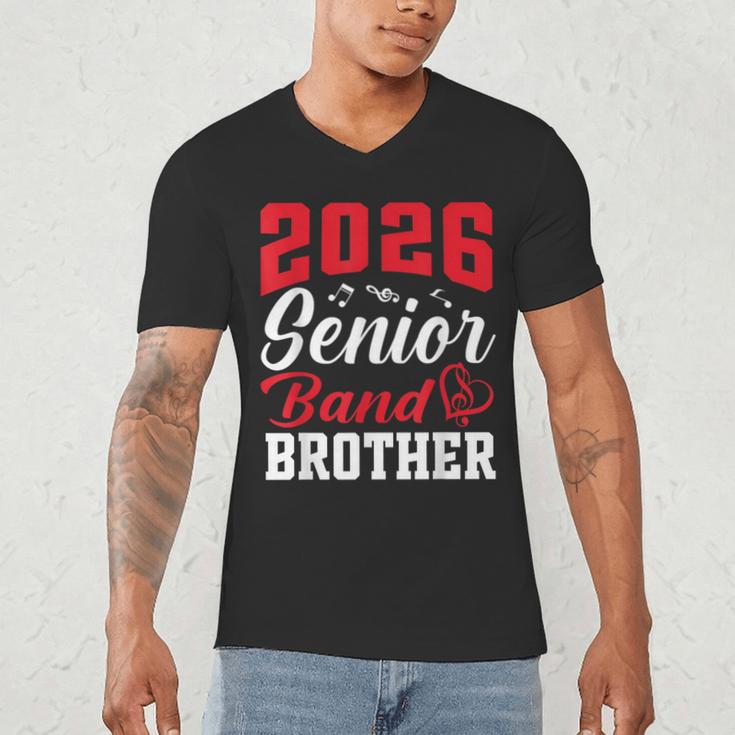 2026 Senior Band Brother Class Of 2026 Parent Graduation Men's V-Neck T-Shirt