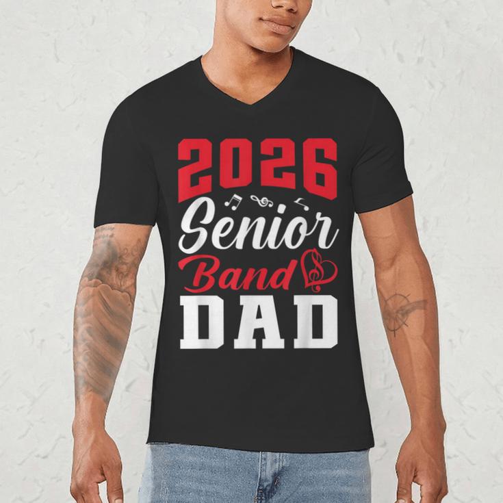 2026 Senior Band Dad Class Of 2026 Band Parent Graduation Men's V-Neck T-Shirt