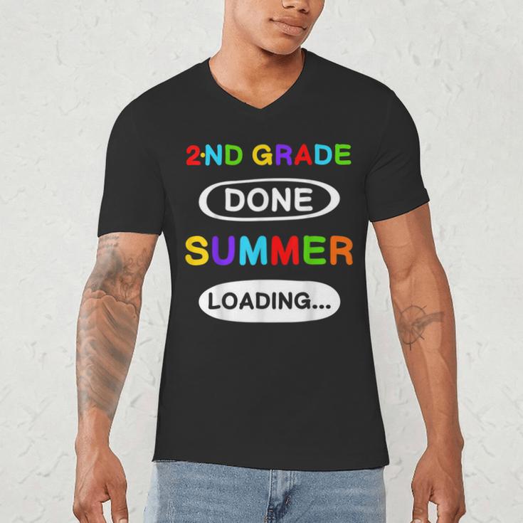 2nd Grade Graduation Shirt 2nd Grade Done Summer Loading Men's V-Neck T-Shirt