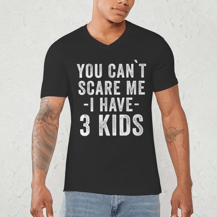 3 Kids Mom Of Three Dad Of 3 Children Parents Men's V-Neck T-Shirt