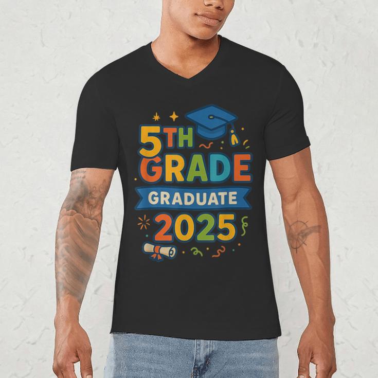 5th Grade Graduation 2025 Graphic – Class Of 2025 Theme Men's V-Neck T-Shirt