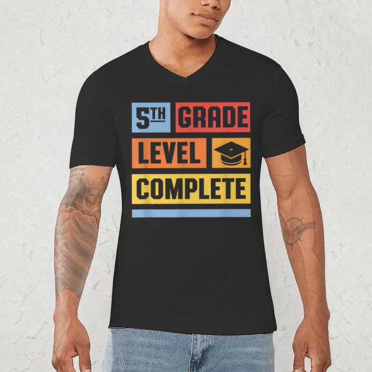 5th Grade Level Complete Shirt Graduation Last Day Of School Men's V-Neck T-Shirt