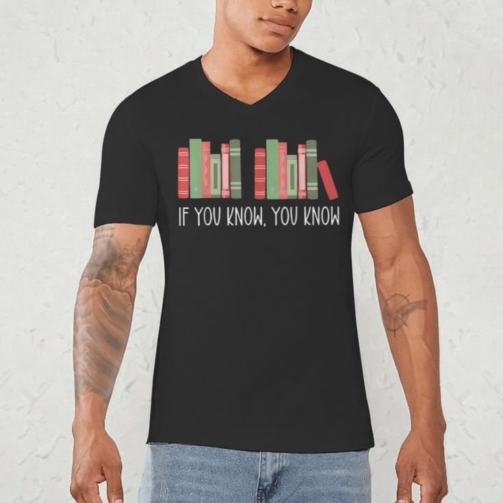 6 7 If You Know You Know Book Lover Six Seven Meme Men's V-Neck T-Shirt