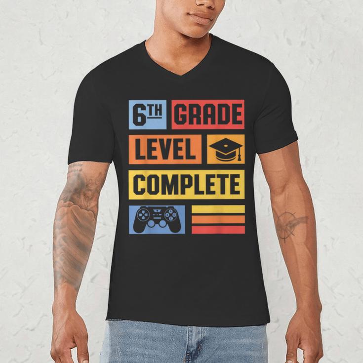 6th Grade Level Complete Shirt Graduation Last Day Of School Men's V-Neck T-Shirt