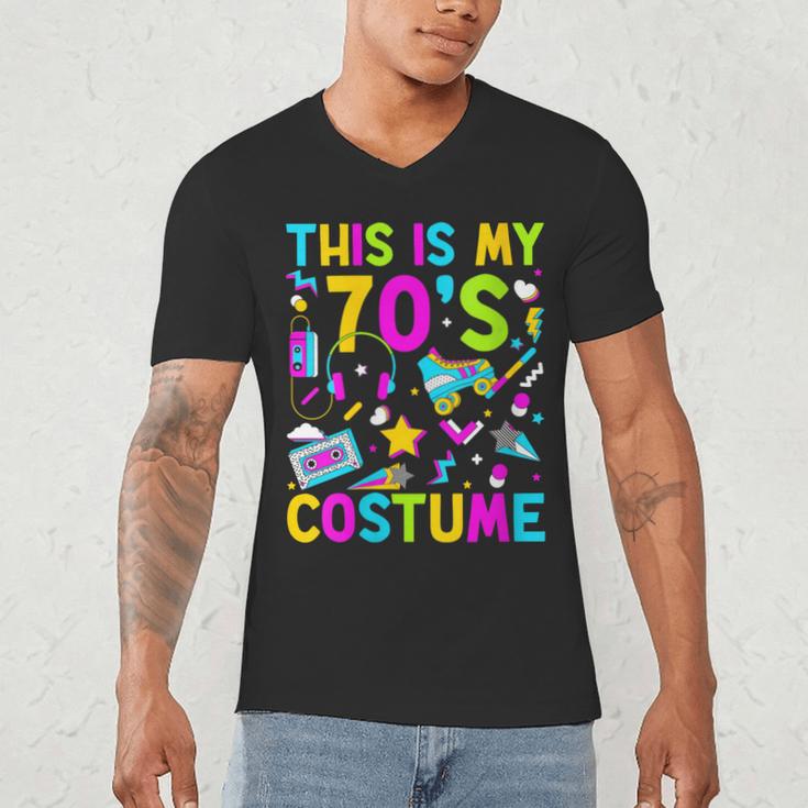 This Is My 70's Costume Nostalgia Mixtape Era 1970s Party Men's V-Neck T-Shirt This Is My 70's Costume Nostalgia Mixtape Era 1970s Party Men's V-Neck T-Shirt