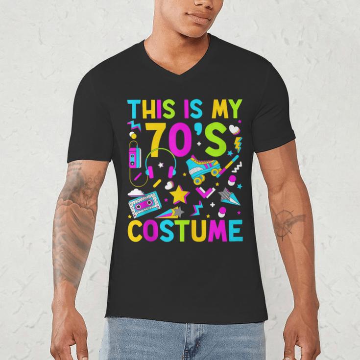 This Is My 70's Costume Nostalgia Mixtape Era 1970s Party Men's V-Neck T-Shirt This Is My 70's Costume Nostalgia Mixtape Era 1970s Party Men's V-Neck T-Shirt