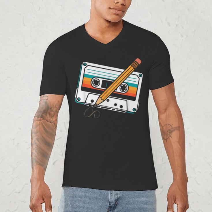 80 S 80s 90s Cassette Tape Nostalgia Retro Band Men's V-Neck T-Shirt