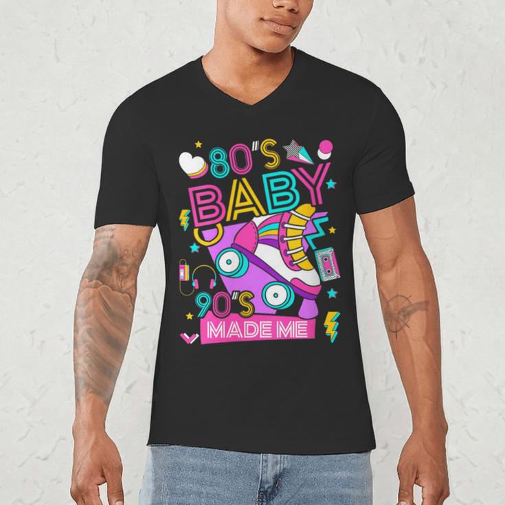80's Baby 90's Made Me 1980s 1990s Nostalgia Retro Party Men's V-Neck T-Shirt