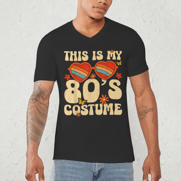 This Is My 80s Costume Vibes Nostalgia 1980s Vintage Fashion Men's V-Neck T-Shirt